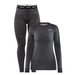 Термобілизна Craft Core Wool Merino Set Women Black Melange