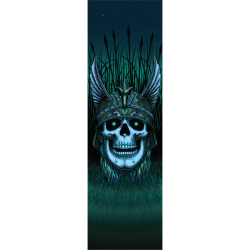 Наждак Powell Peralta Anderson Green Skull Grip Tape Sheet 9 x 33