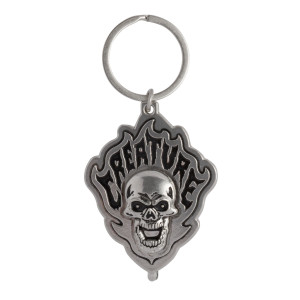 Брелок Creature Bonehead Flame  Key Chain Antique Nickle OS