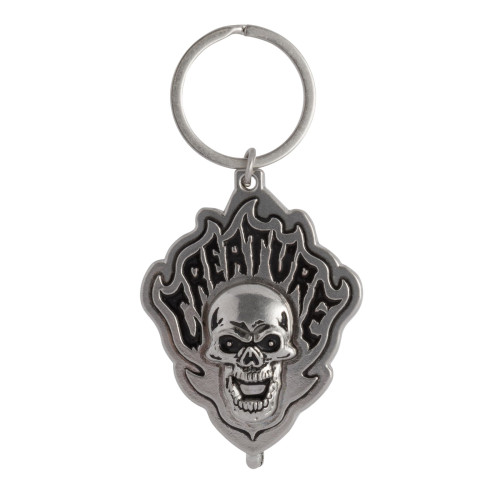 Брелок Creature Bonehead Flame  Key Chain Antique Nickle OS