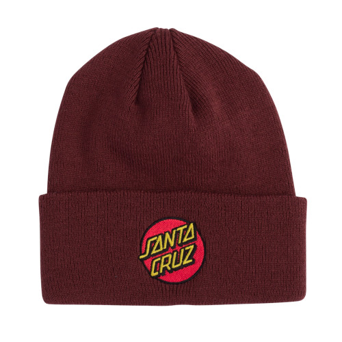 Шапка Santa Cruz Classic Dot Beanie Long Shoreman Hat Maroon
