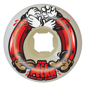 Колеса скейт OJ Wheels 58mm Ace Pelka Slappy Redz Double Duro White Mini Combo 101a/95a