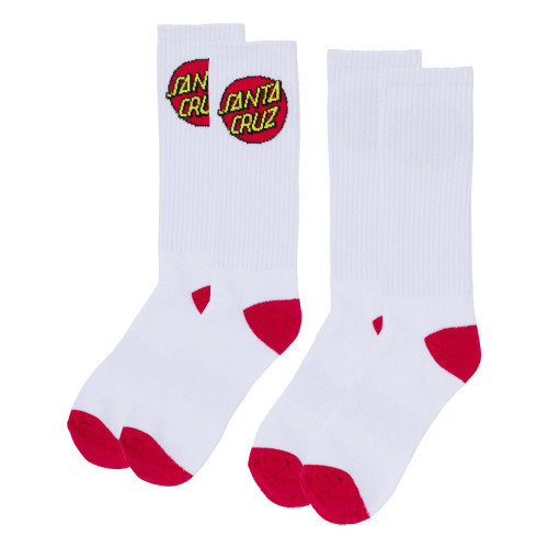 Шкарпетки  Santa Cruz Crew Socks White 9-11 2 Pairs Mens