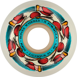 Колеса скейт BONES WHEELS X-Formula Skateboard Wheels Deep Dish 56 V6 Widecut 99A 4pk