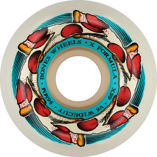 Колеса скейт BONES WHEELS X-Formula Skateboard Wheels Deep Dish 56 V6 Widecut 99A 4pk