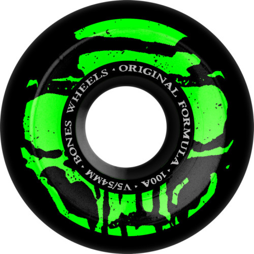Колеса скейт BONES WHEELS OG Formula Mummy Skulls 54mm V5 Sidecut Black 100A