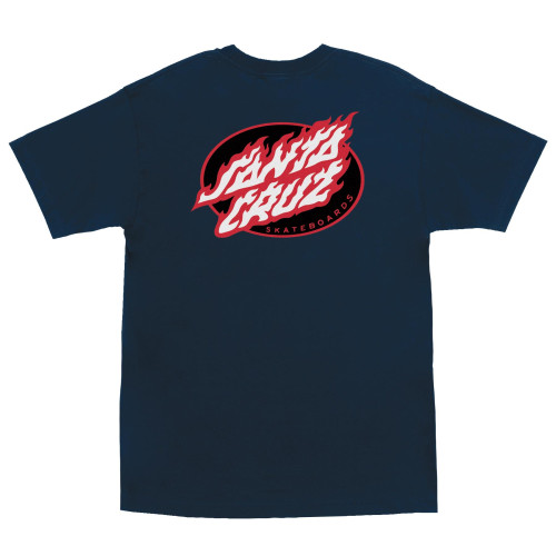 Футболкa Santa Cruz True Oval Flame Dot S/S Heavyweight T-Shirt Navy