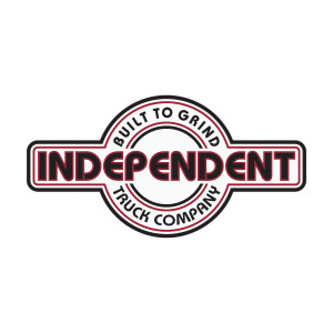 Стікер Independent BTG Bauhaus White Vinyl Sticker White/Blk/Red 4 in x 2.1 in