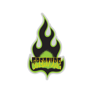 Стікер Logo Flame Clear Mylar Sticker Assorted Color 3.5 in x 6.25 in