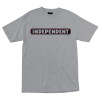 Футболкa Independent Bar Logo S/S Heavyweight T-Shirt Hthr Grey