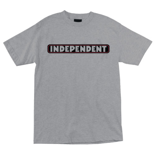 Футболкa Independent Bar Logo S/S Heavyweight T-Shirt Hthr Grey