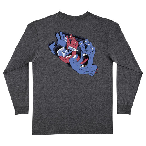 Лонгслив Santa Cruz Dissect Hand L/S Midweight T-Shirt Dk Grey Hthr