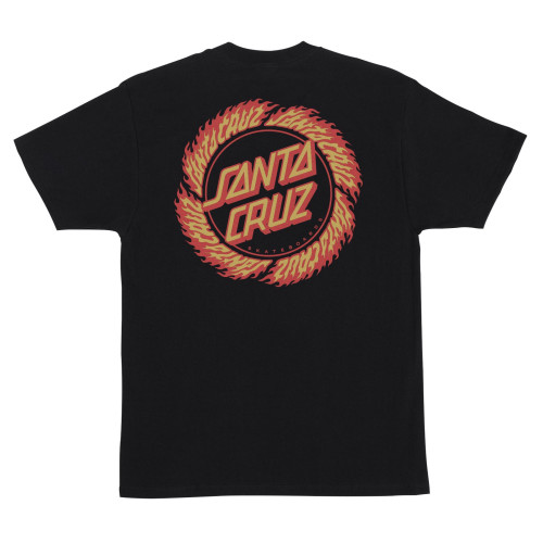 Футболка Santa Cruz Flame Ringed Dot S/S Heavyweight T-Shirt Black