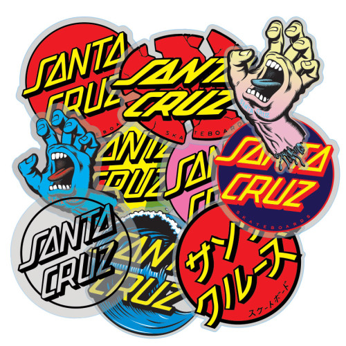 Стікерпак Santa Cruz Pack of 10 Assorted Sticker Assorted Color