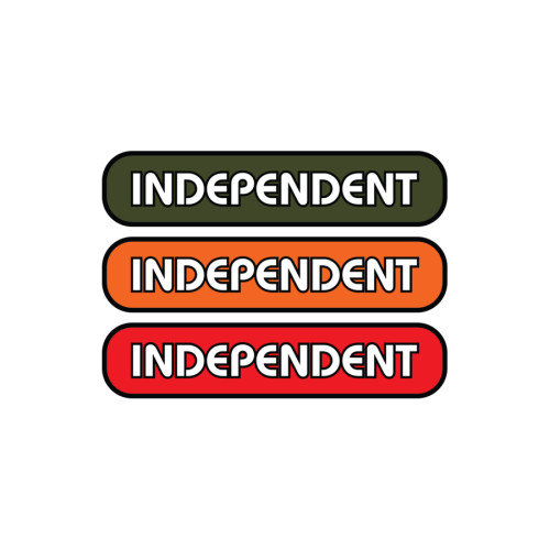 Стікер Independent B/C Groundwork White Vinyl Sticker Assorted Color 10/2см