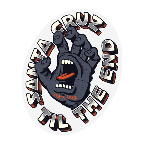 Стікер Santa Cruz Til the End Hand Clear Mylar Sticker Grey 10/13см