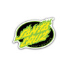Стікер Santa Cruz Oval Flame Dot White Vinyl Sticker Green/Yellow 8/6см