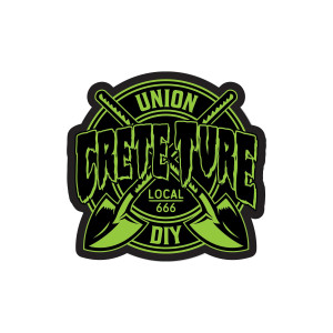 Стікер Creature Crete-Ture DIY White Vinyl Sticker Green/Black 10/10