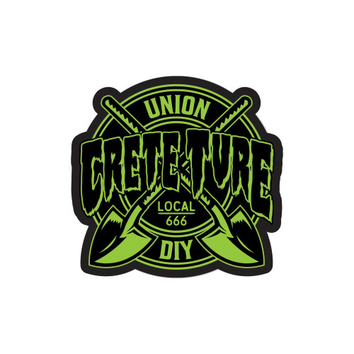 Стікер Creature Crete-Ture DIY White Vinyl Sticker Green/Black 10/10