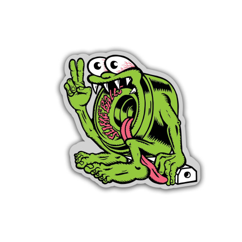 Стікер Slime Balls Curb Creature Clear Mylar Sticker Green
