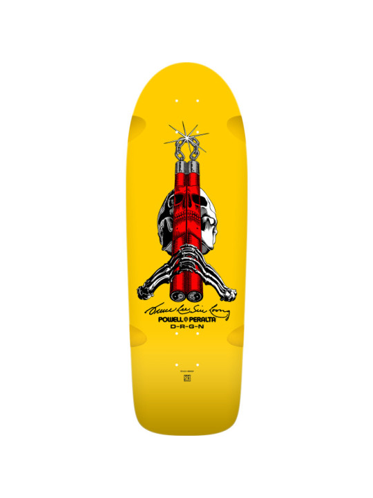 Скейтборд дека Powell Peralta Skull & Nunchucks Bruce Lee Collab Yellow - 10 x 30 SU25