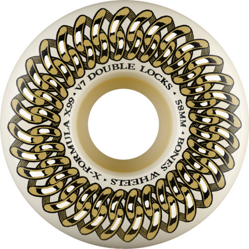 Колеса скейт BONES WHEELS X-Formula Skateboard Wheels Double Lock V7 58mm 99A 4PK White