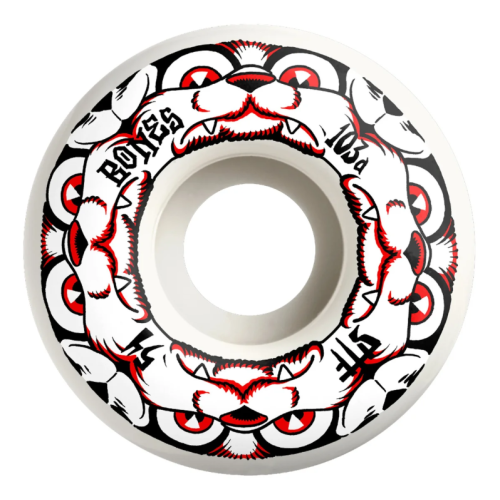 Колеса скейт BONES WHEELS STF 4 DOG NIGHT - 54mm V4 Wide 99A 4pk White
