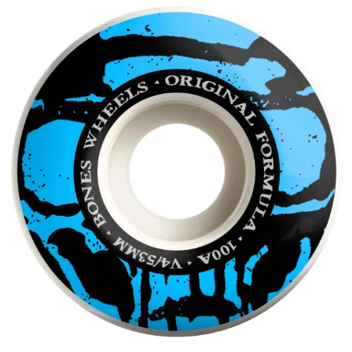 Колеса скейт BONES WHEELS Mummy Skulls OG Formula WIDE 100A 53mm V4