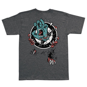 Футболка Santa Cruz Roskopp Screaming Target S/S Heavyweight T-Shirt Dk Hthr