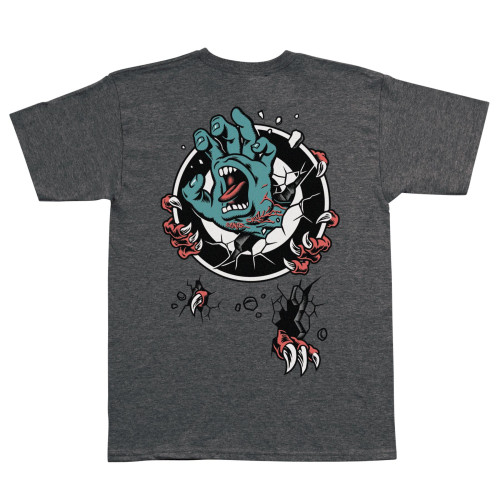 Футболка Santa Cruz Roskopp Screaming Target S/S Heavyweight T-Shirt Dk Hthr