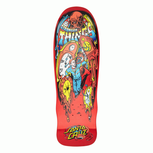 Скейтборд дека Santa Cruz Stranger Things Grabke Max Melting Clock 9,7in x 29,4in