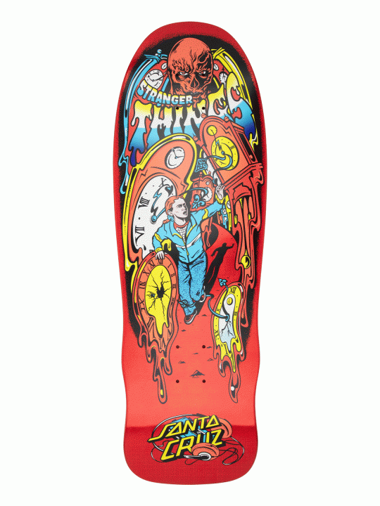 Скейтборд дека Santa Cruz Stranger Things Grabke Max Melting Clock 9,7in x 29,4in