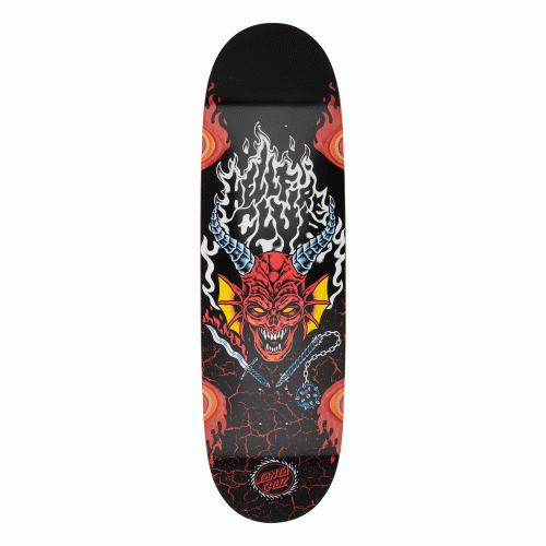 Скейтборд дека Santa Cruz Stranger Things Hellfire Club Flames 9,00in x 32,00in