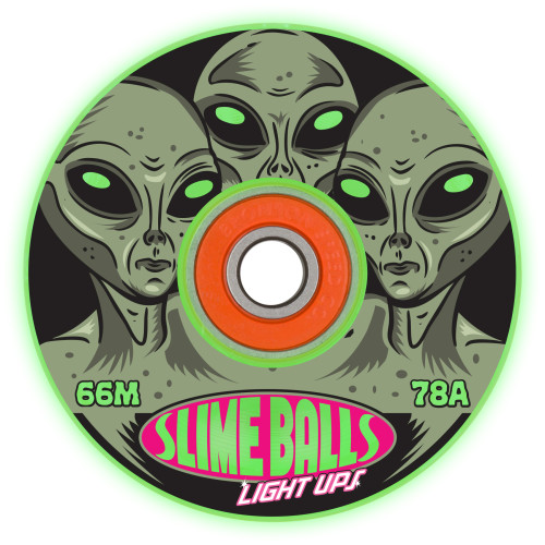 Колеса Slime Balls 66mm Friends of Planet 9 Light Ups OG Slime GITD 78a