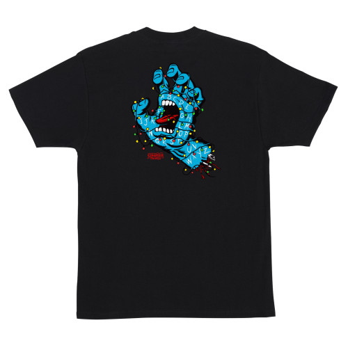 Футболка Santa Cruz Stranger Things Screaming Lights S/S Heavyweight T-Shirt Black