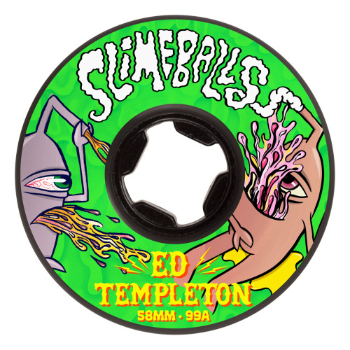 Колеса скейт Slime Balls 58mm Ed Templeton Vomits Black 99a
