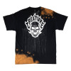 Футболка Creature Bonehead Flame Wash S/S Heavyweight T-Shirt Greasy Black