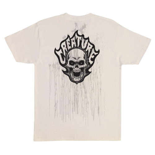 Футболка Creature Bonehead Flame Wash S/S Heavyweight T-Shirt Natural