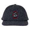 Кепкa Santa Cruz Screaming Fire Snapback Unstructured Hat Hthr Char