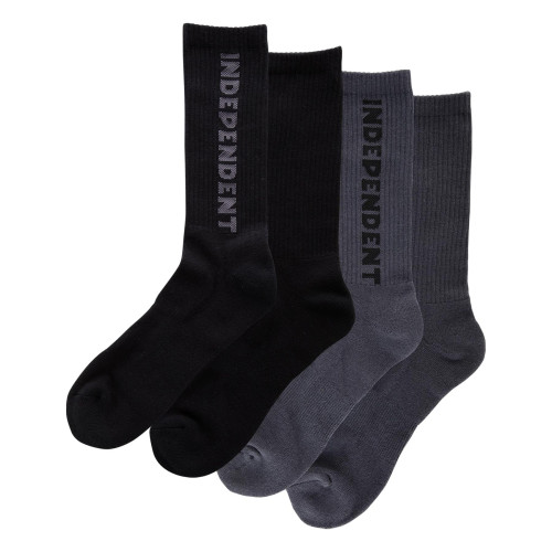 Шкарпетки Independent Baseline 2-Pack Crew Socks Black/Charcoal 9-11 Шкарпетки Independent Baseline 2-Pack Crew Socks Black/Charcoal 9-11