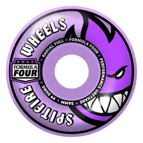 Колеса скейт Spitfire WHEELS FORMULA FOUR RADIAL FULL LIGHT PURPLE 54mm 99A Колеса скейт Spitfire WHEELS FORMULA FOUR RADIAL FULL LIGHT PURPLE 54mm 99A