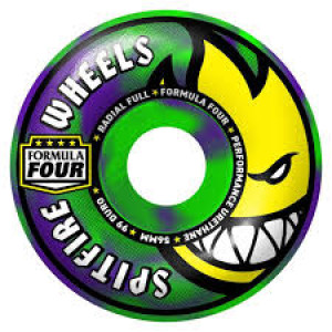 Колеса скейт Spitfire F4 99A Radial Full Green / Purple Swirl 56mm