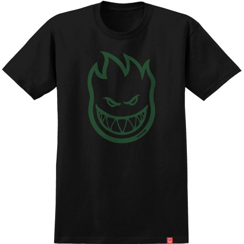 Футболка SPITFIRE BIGHEAD TEE BLACK / DARK GREEN Футболка SPITFIRE BIGHEAD TEE BLACK / DARK GREEN