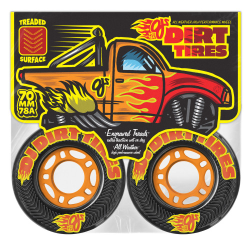 Колеса для скейтборда OJ Dirt Tires Thunder Juice Black 70mm 78A Колеса для скейтборда OJ Dirt Tires Thunder Juice Black 70mm 78A