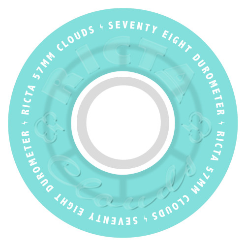 Колеса для скейтборда Ricta Clouds Transparent Aqua White 57mm 78A Колеса для скейтборда Ricta Clouds Transparent Aqua White 57mm 78A