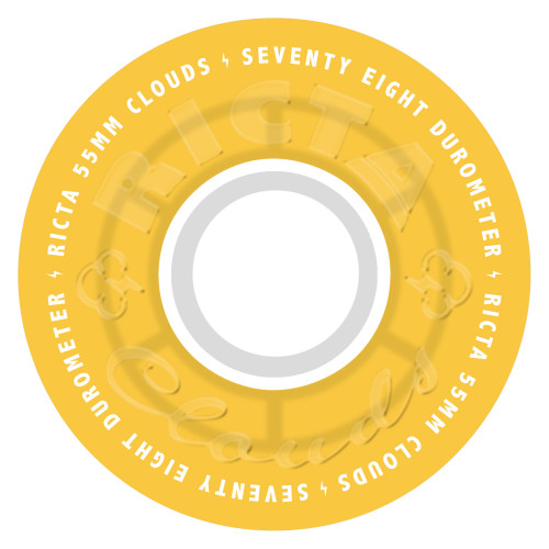 Колеса для скейтборда Ricta Clouds Transparent Citrus White 55mm 78A Колеса для скейтборда Ricta Clouds Transparent Citrus White 55mm 78A