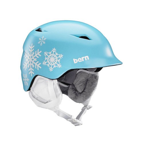 Шолом Bern Camino Junior Satin Light Blue Snowflake / White Liner