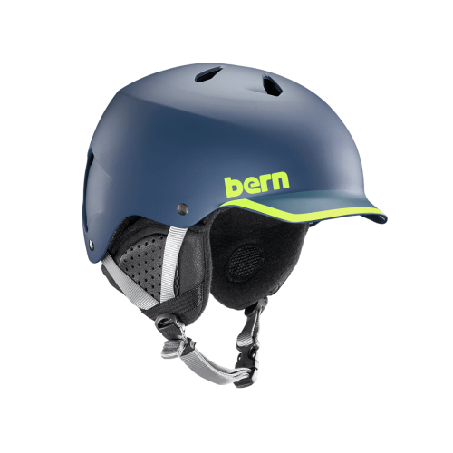 Шолом Bern Watts EPS Matte Navy/Hyper Green Trim