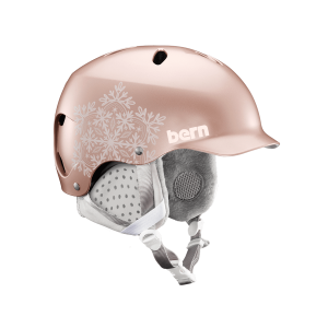 Шолом Bern Lenox Satin Rose Gold Snowflake w/ Grey Liner